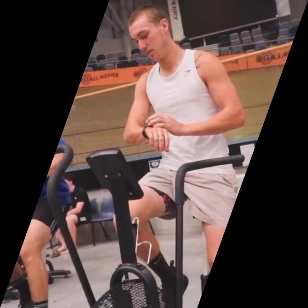 Assault bike session for motocross training